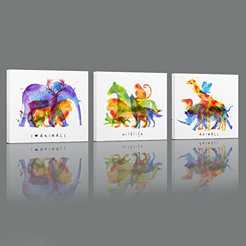 Abstract Animals Canvas Wall Art - Shop Kids Parties